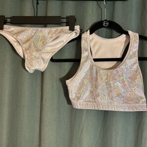 Cleo/twisted polerina iced velvet set